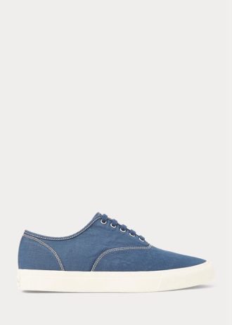 Königsblaue Ralph Lauren Canvas-Sneakers für Herren