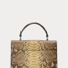 Kupferfarbene Ralph Lauren The Python RL Top Handle Handtasche für Damen Kupferfarbene Ralph Lauren The Python RL Top Handle Handtasche für Damen