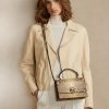 Kupferfarbene Ralph Lauren The Python RL Top Handle Handtasche für Damen Kupferfarbene Ralph Lauren The Python RL Top Handle Handtasche für Damen