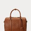 Lauren Tan/Buff Damen Ralph Lauren Geprägtes Leder Mittlere Kaden Satchel Taschen Lauren Tan/Buff Damen Ralph Lauren Geprägtes Leder Mittlere Kaden Satchel Taschen