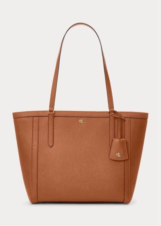 Lauren Tan Damen Ralph Lauren Crosshatch Leder Medium Clare Tragetaschen