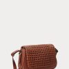 Lauren Tan Damen Ralph Lauren gewebtes Leder Kleine Maddy Schultertaschen Lauren Tan Damen Ralph Lauren gewebtes Leder Kleine Maddy Schultertaschen