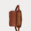 Lauren Tan Damen Ralph Lauren gewebtes Leder Kleine Maddy Schultertaschen Lauren Tan Damen Ralph Lauren gewebtes Leder Kleine Maddy Schultertaschen