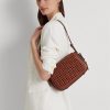 Lauren Tan Damen Ralph Lauren gewebtes Leder Kleine Maddy Schultertaschen Lauren Tan Damen Ralph Lauren gewebtes Leder Kleine Maddy Schultertaschen