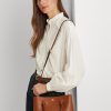 Lauren Tan Damen Ralph Lauren Leder Kleine Marcy Satchel Taschen Lauren Tan Damen Ralph Lauren Leder Kleine Marcy Satchel Taschen