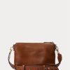 Lauren Tan Damen Ralph Lauren Noa Umhängetaschen aus Leder mit Nieten, mittelgroß Lauren Tan Damen Ralph Lauren Noa Umhängetaschen aus Leder mit Nieten, mittelgroß