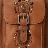 Lauren Tan Damen Ralph Lauren Noa Umhängetaschen aus Leder mit Nieten, mittelgroß Lauren Tan Damen Ralph Lauren Noa Umhängetaschen aus Leder mit Nieten, mittelgroß