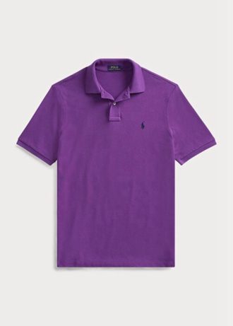 Lila Poloshirts aus Mesh für Herren von Ralph Lauren Custom Slim Fit