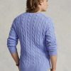 Lila Ralph Lauren Herren Pullover mit Zopfmuster aus Baumwolle Lila Ralph Lauren Herren Pullover mit Zopfmuster aus Baumwolle