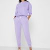 Lilafarbene Ralph Lauren Jogginghose mit weitem Bein für Damen