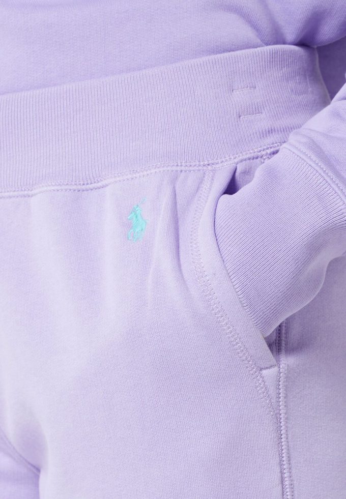 Lilafarbene Ralph Lauren Jogginghose mit weitem Bein für Damen