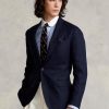 Marineblaue Anzugsakko aus weichem Leinen für Herren von Ralph Lauren Polo Marineblaue Anzugsakko aus weichem Leinen für Herren von Ralph Lauren Polo