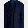 Marineblaue Anzugsakko aus weichem Leinen für Herren von Ralph Lauren Polo Marineblaue Anzugsakko aus weichem Leinen für Herren von Ralph Lauren Polo