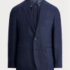 Marineblaue Anzugsakko aus weichem Leinen für Herren von Ralph Lauren Polo Marineblaue Anzugsakko aus weichem Leinen für Herren von Ralph Lauren Polo
