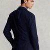 Marineblaue Anzugsakko aus weichem Leinen für Herren von Ralph Lauren Polo Marineblaue Anzugsakko aus weichem Leinen für Herren von Ralph Lauren Polo