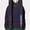 Marineblaue Canvas-Rucksäcke mit Ralph Lauren-Logo-Stickerei für Herren Marineblaue Canvas-Rucksäcke mit Ralph Lauren-Logo-Stickerei für Herren