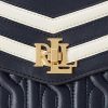 Marineblaue Damen Ralph Lauren Farrah Satchel-Taschen aus Nappaleder mittlerer Größe Marineblaue Damen Ralph Lauren Farrah Satchel-Taschen aus Nappaleder mittlerer Größe