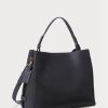Marineblaue Damen-Umhängetaschen aus Leder von Ralph Lauren mit mittlerer Peyton-Größe Marineblaue Damen-Umhängetaschen aus Leder von Ralph Lauren mit mittlerer Peyton-Größe