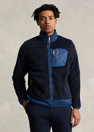Marineblaue Fleecejacken für Herren von Ralph Lauren