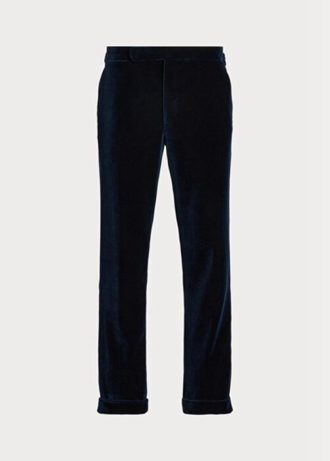 Marineblaue formelle Samthose „Gregory“ von Ralph Lauren für Herren