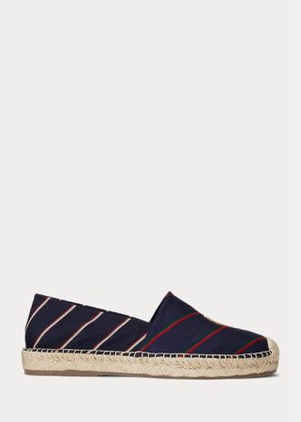 Marineblaue Herren Ralph Lauren Cevio Crest Gestreifte Freizeitschuhe