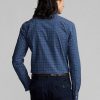Marineblaue Herrenhemden mit Karomuster im Slim Fit von Ralph Lauren