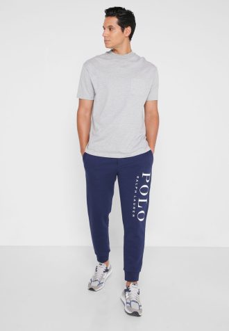 Marineblaue Jogginghose mit Bündchen und Logo von Ralph Lauren für Herren