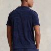 Marineblaue Poloshirts aus Frottee für Herren von Ralph Lauren in Slim Fit Marineblaue Poloshirts aus Frottee für Herren von Ralph Lauren in Slim Fit