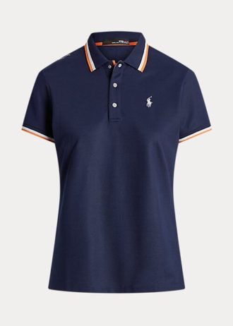 Marineblaue Poloshirts aus Jersey im Tailored Fit von Ralph Lauren für Damen Marineblaue Poloshirts aus Jersey im Tailored Fit von Ralph Lauren für Damen