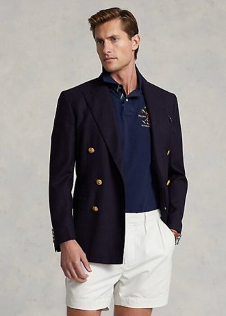 Marineblaue Poloshirts aus klassischem Netzstoff von Ralph Lauren für Herren Marineblaue Poloshirts aus klassischem Netzstoff von Ralph Lauren für Herren