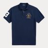Marineblaue Poloshirts aus klassischem Netzstoff von Ralph Lauren für Herren