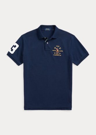 Marineblaue Poloshirts aus klassischem Netzstoff von Ralph Lauren für Herren Marineblaue Poloshirts aus klassischem Netzstoff von Ralph Lauren für Herren