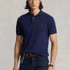 Marineblaue Poloshirts aus Netzstoff von Ralph Lauren für Herren