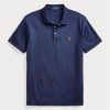 Marineblaue Poloshirts aus weicher Baumwolle im Custom Slim Fit von Ralph Lauren für Herren Marineblaue Poloshirts aus weicher Baumwolle im Custom Slim Fit von Ralph Lauren für Herren
