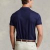 Marineblaue Poloshirts aus weicher Baumwolle im Custom Slim Fit von Ralph Lauren für Herren Marineblaue Poloshirts aus weicher Baumwolle im Custom Slim Fit von Ralph Lauren für Herren