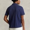 Marineblaue Poloshirts mit klassischer Passform und Netztasche für Herren von Ralph Lauren