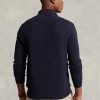 Marineblaue Pullover mit Viertelreißverschluss aus strukturierter Baumwolle von Ralph Lauren für Herren Marineblaue Pullover mit Viertelreißverschluss aus strukturierter Baumwolle von Ralph Lauren für Herren