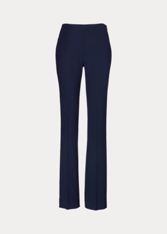 Marineblaue Ralph Lauren Alandra Stretch-Wollhose für Damen Marineblaue Ralph Lauren Alandra Stretch-Wollhose für Damen