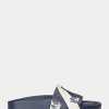 Marineblaue Ralph Lauren Audrina Logo-Hausschuhe aus Kunstleder für Damen Marineblaue Ralph Lauren Audrina Logo-Hausschuhe aus Kunstleder für Damen