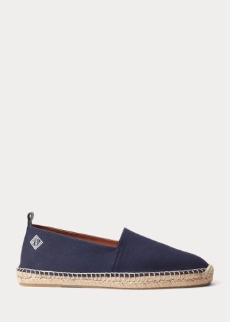 Marineblaue Ralph Lauren Bowsworth Monogram Canvas-Espadrille für Herren