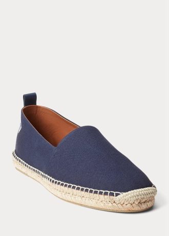 Marineblaue Ralph Lauren Bowsworth Monogram Canvas-Espadrille für Herren