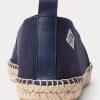 Marineblaue Ralph Lauren Bowsworth Monogram Canvas-Espadrille für Herren