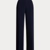 Marineblaue Ralph Lauren Cady-Hose mit weitem Bein für Damen Marineblaue Ralph Lauren Cady-Hose mit weitem Bein für Damen