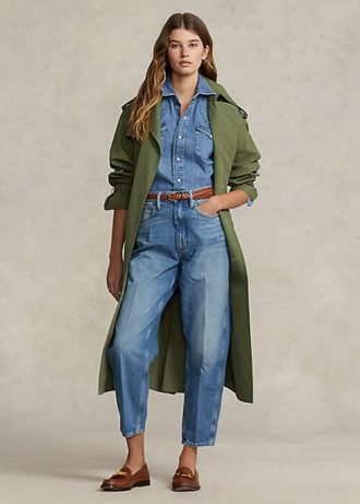 Marineblaue Ralph Lauren Cambree Jersey-Jeans für Damen