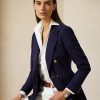 Marineblaue Ralph Lauren Camden Wollkreppjacken für Damen Marineblaue Ralph Lauren Camden Wollkreppjacken für Damen