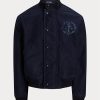 Marineblaue Ralph Lauren Deckjacken mit Grafik für Herren Marineblaue Ralph Lauren Deckjacken mit Grafik für Herren