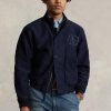Marineblaue Ralph Lauren Deckjacken mit Grafik für Herren Marineblaue Ralph Lauren Deckjacken mit Grafik für Herren