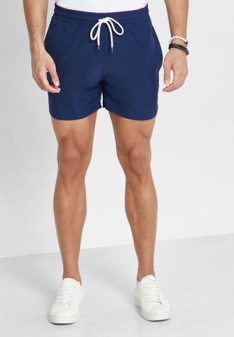 Marineblaue Ralph Lauren Essential Badeshorts für Herren