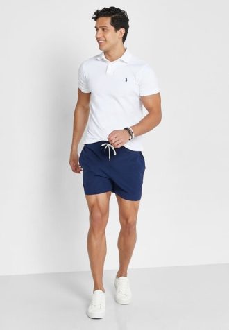 Marineblaue Ralph Lauren Essential Badeshorts für Herren