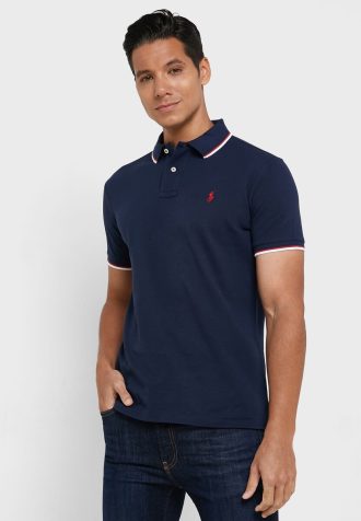 Marineblaue Ralph Lauren Essential Poloshirts für Herren